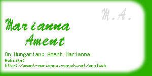 marianna ament business card